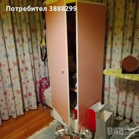 Детско гардеробче в розово., снимка 3 - Мебели за детската стая - 56384438