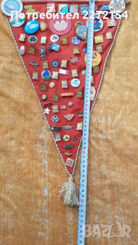 Флаг със значки, снимка 3 - Антикварни и старинни предмети - 49462414