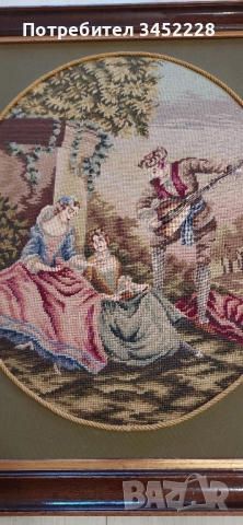 гоблен рамка дървена за ценители 79см 68см, снимка 3 - Гоблени - 51567397