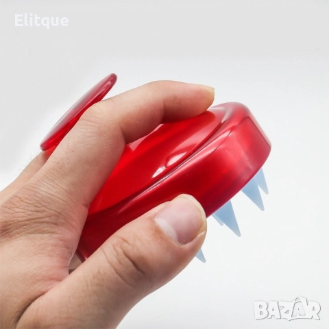 Силиконова четка за разнасяне на шампоан и масаж на скалпа, снимка 9 - Продукти за коса - 52865943