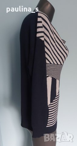 Два броя / Двуцветен пуловер тип туника / блуза / голям размер , снимка 7 - Блузи с дълъг ръкав и пуловери - 34734295