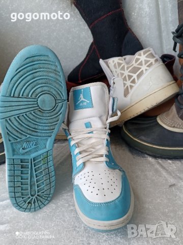 Nike® AIR Jordan® унисекс маратонки кецове баскет кецове, синьо белите Nike® AIR Jordan®, 39 - 40, снимка 6 - Маратонки - 44244312