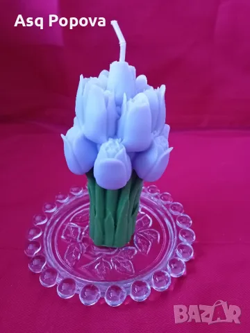 Ръчно правени декоративни свещи от натурален восък. Цена 7лв за бр