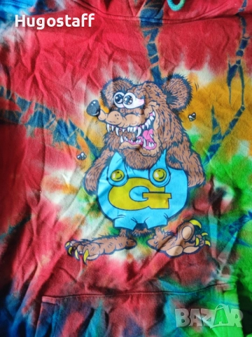 GRIZZLY griptape The Bear Hoodie суитчър качулка скейтборд горнище худи М,Л, снимка 6 - Спортни дрехи, екипи - 52084123