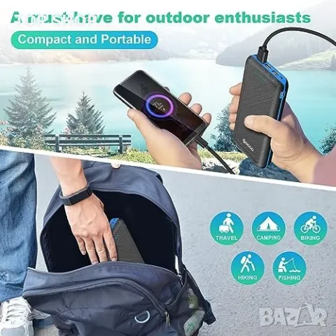 Ново Преносимо бързо зарядно устройство Power Bank 30000mAh батерия банка, снимка 7 - Друга електроника - 49956881