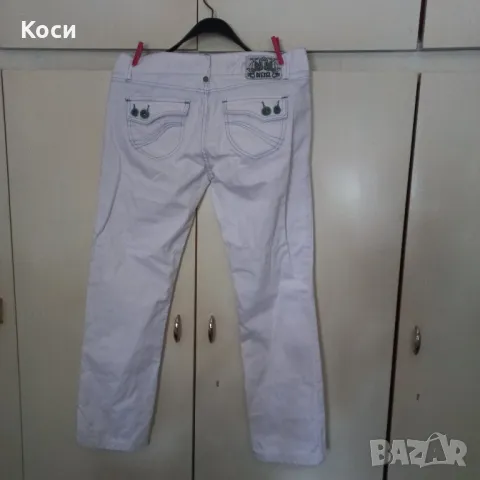 Дамски бели дънки L, снимка 2 - Дънки - 47301708