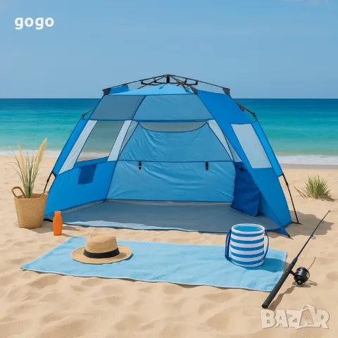 Автоматична палатка Muhler за плаж, 235х130xH135 см, снимка 6 - Други - 50405773