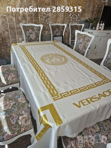Луксозна покривка от сатен Versace, снимка 4 - Покривки за маси - 40518279