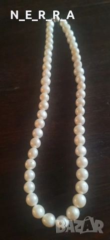 Гердан естествени перли, снимка 4 - Колиета, медальони, синджири - 53484370