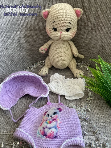 Плетена играчка коте, снимка 5 - Други - 50963905