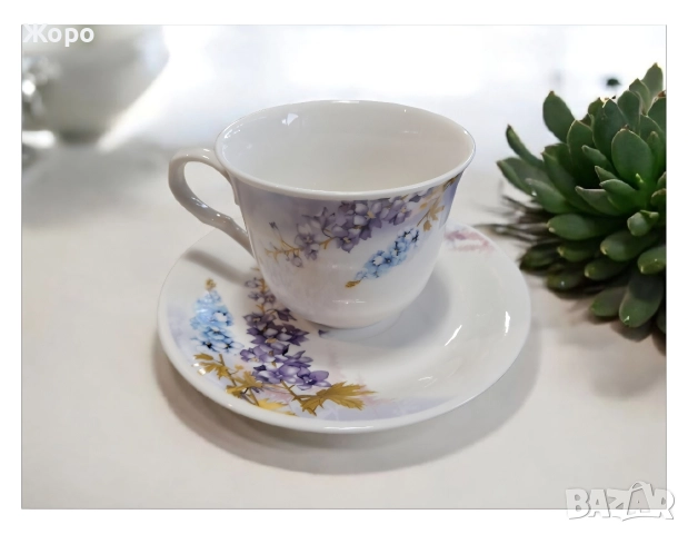 Порцеланов сервиз за кафе, капучино или чай различни разцветки и шарки , снимка 12 - Сервизи - 52615132