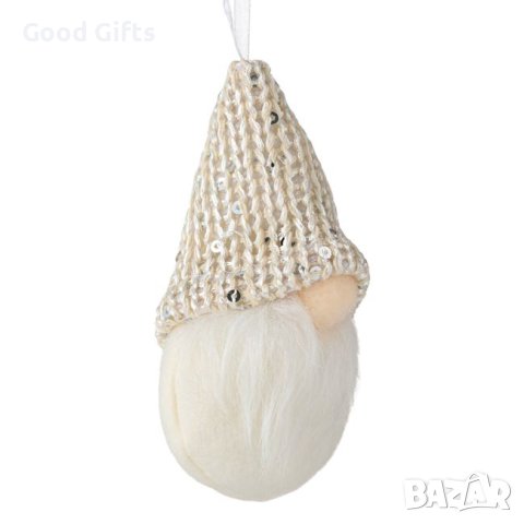 Коледна украса 5 Броя Коледен Бял гном с бяла брада, 11см, снимка 3 - Декорация за дома - 42698194