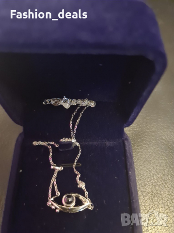 Дамска огърлица / колие с кристал в елегантна кутия Идеален подарък, снимка 3 - Колиета, медальони, синджири - 33763380