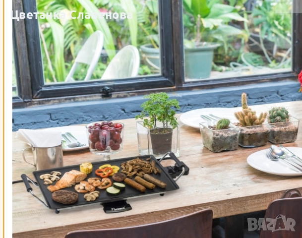 Скара за печене Bestron ABP602,2000W, 47x26 ,незалепващо покритие, снимка 6 - Скари - 50231808