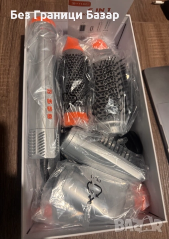 Нов 6 в 1 сешоар четка за изправяне и къдрене на коса мултифункционален уред, снимка 3 - Други - 53168239