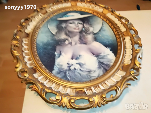 КАРТИНА КРАСИВА ДАМА-ВНОС ГЕРМАНИЯ 70Х60СМ 0704221216, снимка 3 - Антикварни и старинни предмети - 36375064