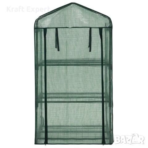 Мини парник-оранжерия с 3 рафта – 89×50×164 см, стоманена рамка, снимка 2 - Оранжерии - 51625447