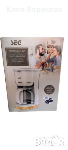 филтър кафе машина seg бяло + бамбук, нов дизайн, 900w, 12 чаши за кафе.  , снимка 6 - Кафемашини - 49084392