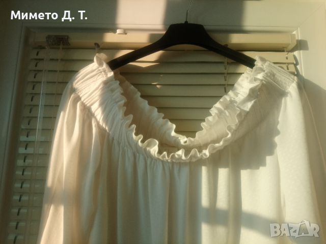 Дамска блуза с паднали рамене M/L, снимка 2 - Блузи с дълъг ръкав и пуловери - 36239244