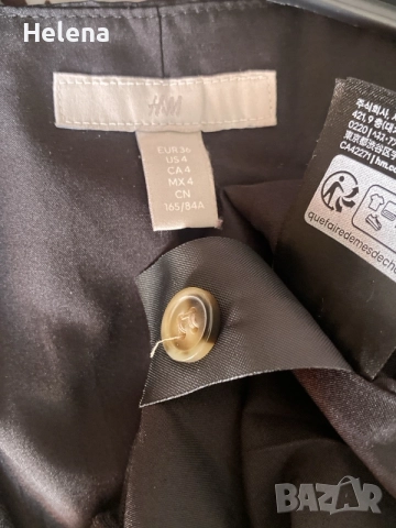 Стилен черен дамски елек H&M размер XS-S, снимка 3 - Елеци - 56094841