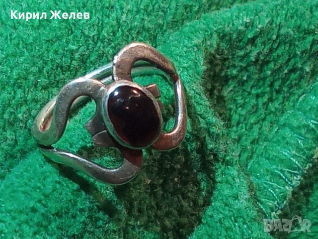 СТАР АР НУВО СКЪПОЦЕНЕН СРЕБЪРЕН ПРЪСТЕН ВИСОКА ПРОБА СРЕБРО с РЯДЪК НАТУРАЛЕН ЯСПИС 43786, снимка 18 - Антикварни и старинни предмети - 44610367