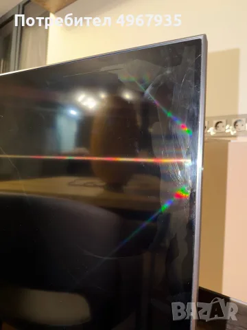 Samsung QE75Q80CAUXUA 75" QLED със счупен екран - за части
