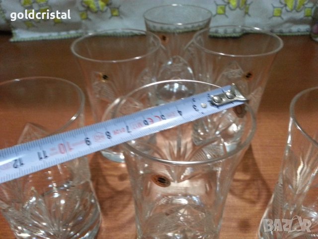 Кристални чаши за вода серия Зорница , снимка 2 - Антикварни и старинни предмети - 44465936