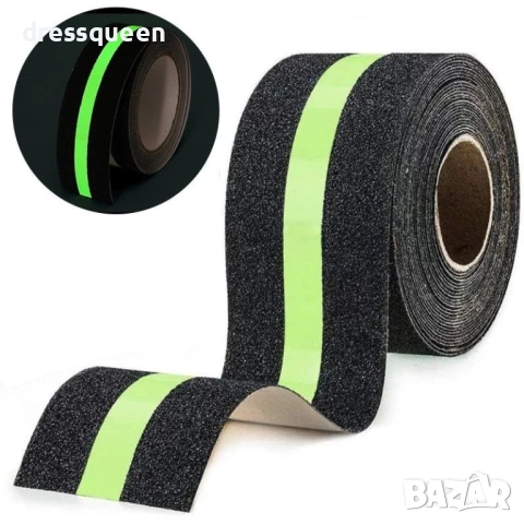 4858 Светеща Сигнална Лента за Стълби и Препятствия – 5м, Видимост в Пълна Тъмнина