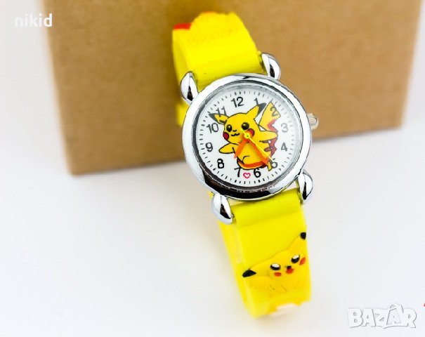 Пикачу Pokemon Покемон силиконова верижка детски ръчен часовник, снимка 2 - Детски - 35506644