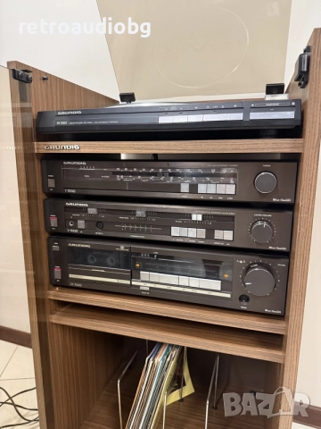 🔊Ретро аудио сет GRUNDIG - Усилвател, дек, тунер, грамофон и рак шкаф🔉, снимка 5 - Декове - 56023387