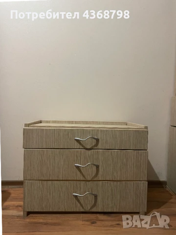 Комплект секция, нощно шкафче и легло с матрак sunrise , снимка 2 - Секции и витрини - 50740849