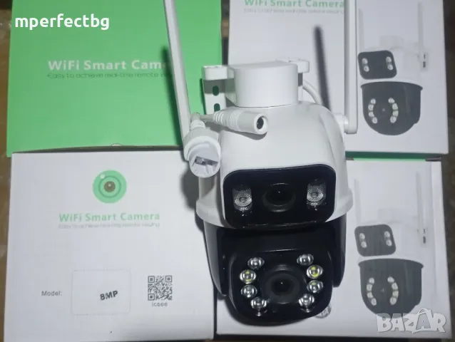 Двойна камера 8 МР PTZ ICSEE WIFI Камера с два обектива Human Detect , снимка 6 - IP камери - 50411959