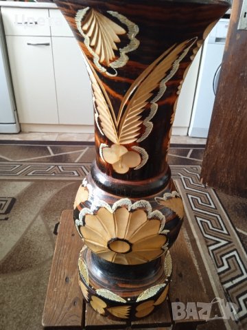 ваза дърворезба , снимка 2 - Декорация за дома - 41973144