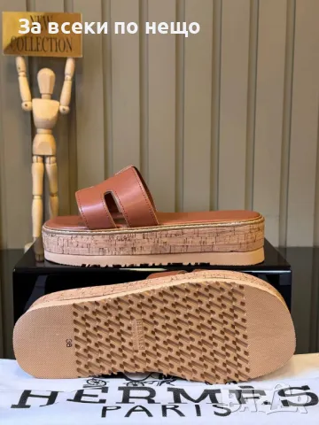 Hermes Дамски Чехли На Платформа Хермес Код E275, снимка 8 - Чехли - 50415370