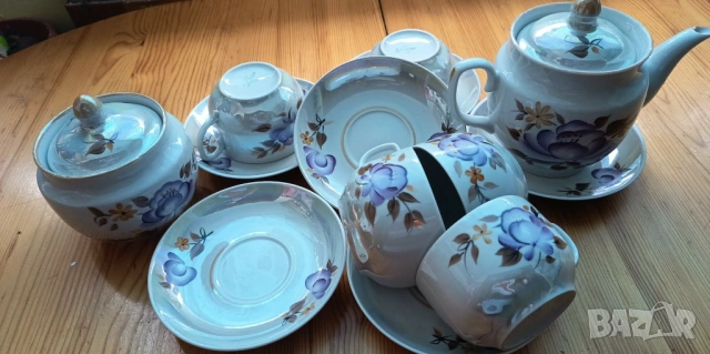 Винтидж порцеланов сервиз "Дружковка" (СССР, 1970-те) - безупречно състояние, снимка 12 - Сервизи - 53393336