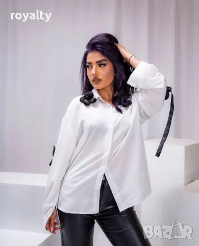 Бяла дамска риза , снимка 3 - Ризи - 49530391