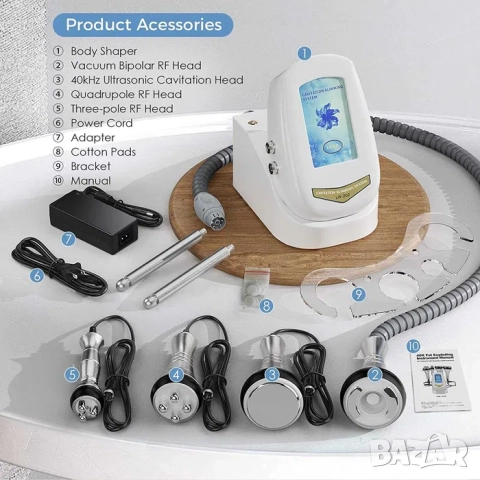 Уред за кавитация , радиочестотен лифтинг и вакуум 4 в 1, снимка 7 - Козметични уреди - 52061982