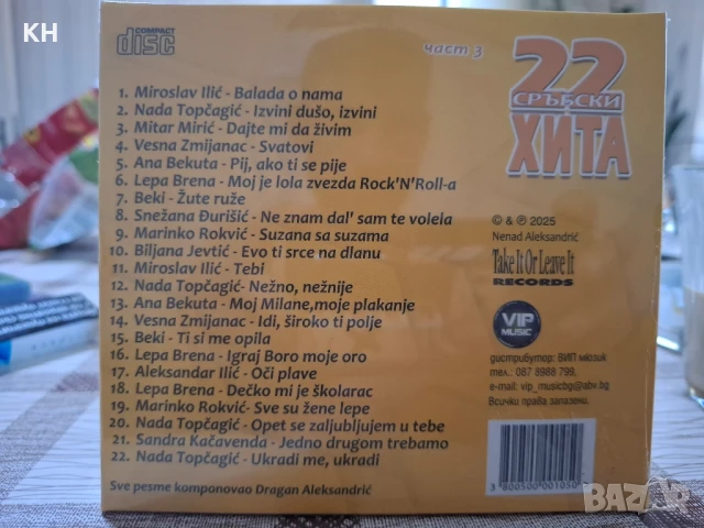 22 СРЪБСКИ ХИТА-3ТА ЧАСТ, снимка 2 - CD дискове - 50861991