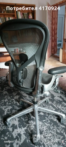 Herman Miller Aeron REMASTERED Graphite, снимка 8 - Столове - 53141418