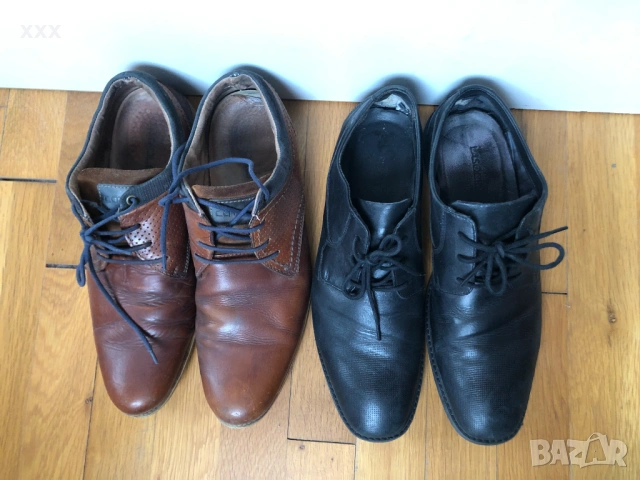 Мъжки кожени обувки 2 чифта, снимка 4 - Ежедневни обувки - 53391935