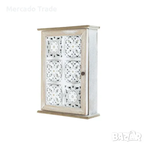 Декоративна кутия за ключове Mercado Trade, Дърво, Бял, снимка 2 - Декорация за дома - 48683630