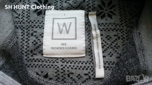WE NORWEGIANS Zip-Up 100% Merino Wool размер L блуза 100% Мерино вълна - 284, снимка 12 - Блузи - 41388939