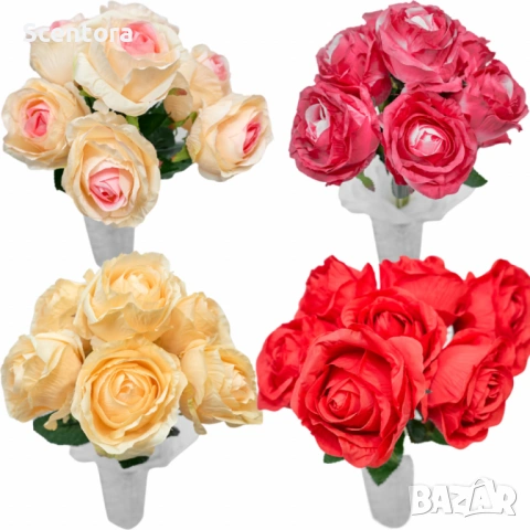 Елегантни изкуствени букети от рози – идеални за декорация и подарък