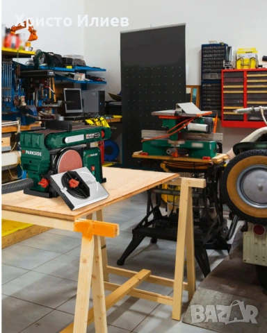 Лентов и дисков шлайф Parkside PBTS 370 B2 370 W Парксайд, снимка 8 - Други инструменти - 53792965