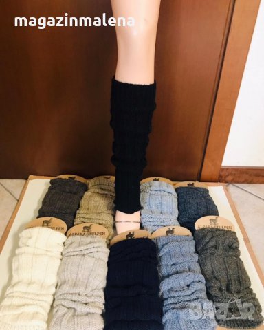 7 цвята италиански плетени вълнени калци от глезени до колена вълнени гети вълнени калцуни, снимка 7 - Дамски чорапи - 27358490