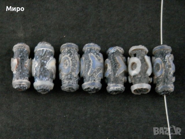 7 БР. СТАРИ ТИБЕТ НЕПАЛ ХИМАЛАИ АХАТ ДЗИ МЪНИСТА ЩАСТИЕ И ДОБЪР КЪСМЕТ, снимка 8 - Други - 40788487