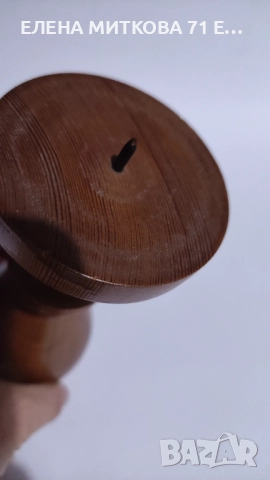 Свещник от дърво 22 см, снимка 3 - Декорация за дома - 52900443