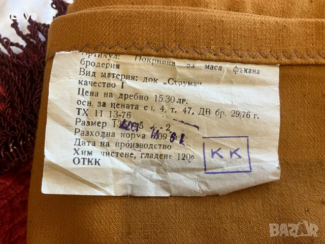 Покривка за маса с фъкана бродерия - НОВА !, снимка 2 - Антикварни и старинни предмети - 49991055