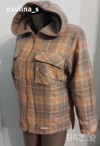 Топло яке тип риза с поларена подплата и качулка, снимка 1 - Якета - 16237903