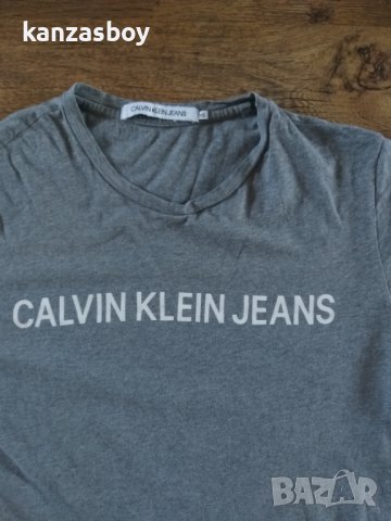 CALVIN KLEIN JEANS - страхотна мъжка тениска ХС, снимка 3 - Тениски - 41763676